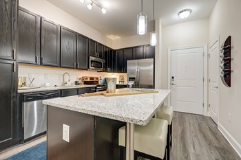 LaVie SouthPark Apartments Model Kitchen with Island - Photo Gallery 10