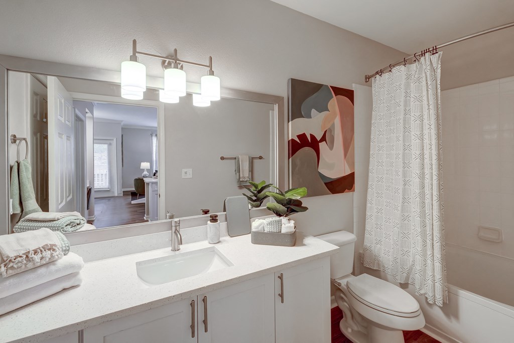 Centerview at Crossroads Apartment Bathroom with Shower Tub at Centerview at Crossroads, Raleigh, NC
