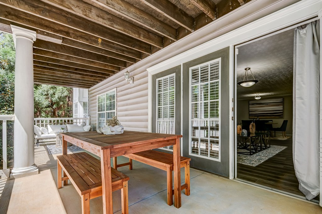Private Balcony space at The Veranda, Georgia