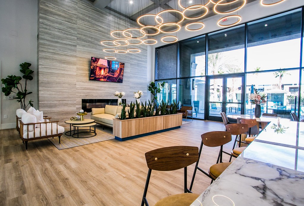 Clubhouse Lounge at Lyric Apartments, Las Vegas, NV