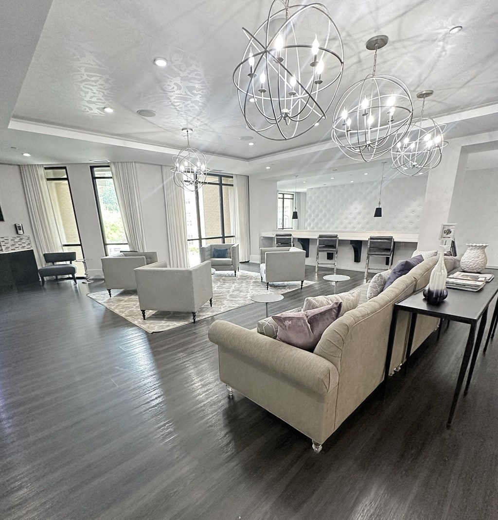 Modern Lobby at LaVie SouthPark Apartments in Charlotte, NC