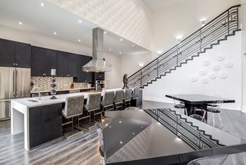 Kitchen Area In Clubhouse at LaVie SouthPark, Charlotte - Photo Gallery 23