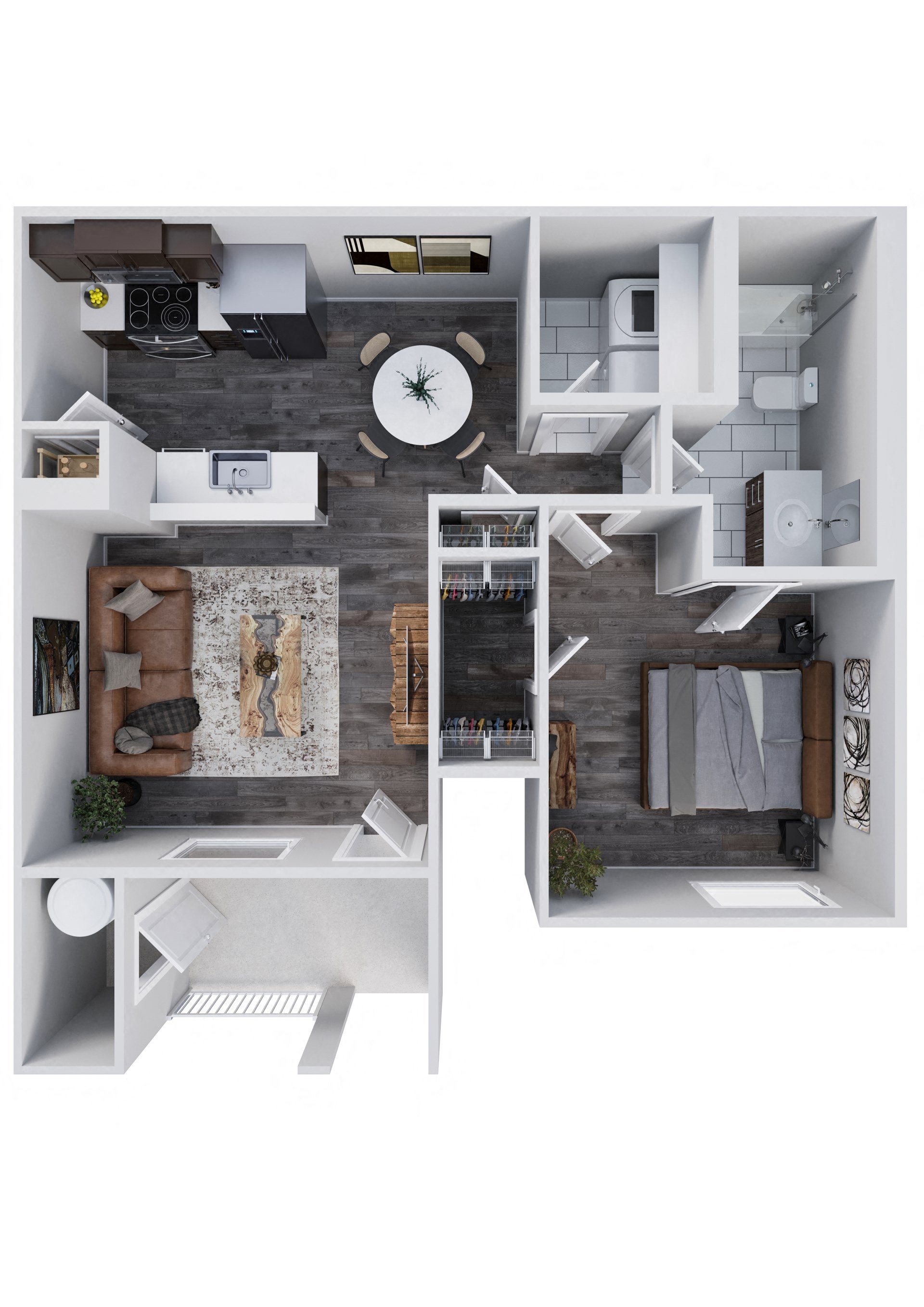 Lyric Apartments in Las Vegas, Nevada 1x1 A Floor Plan