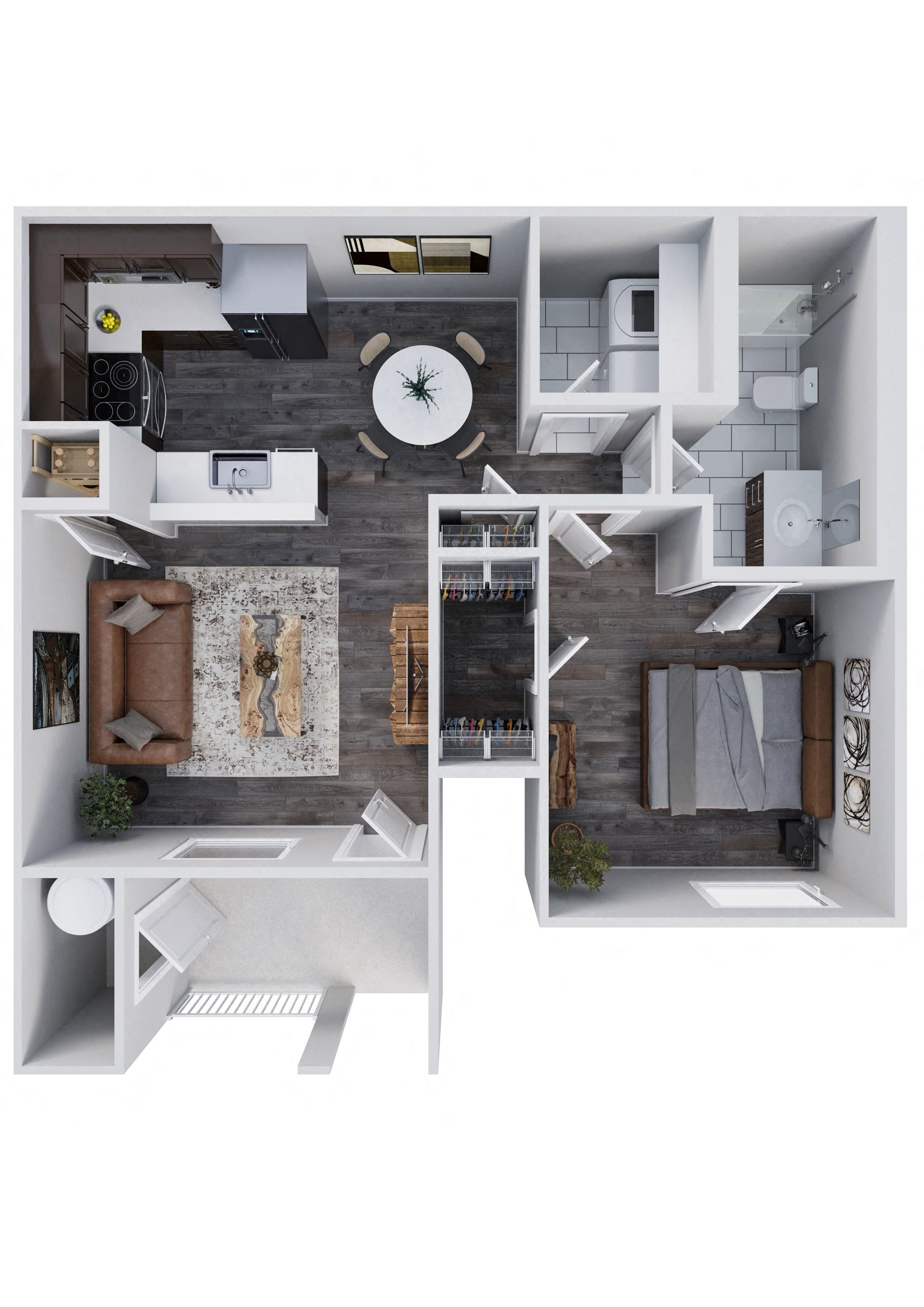 Lyric Apartments in Las Vegas, Nevada 1x1 B Floor Plan