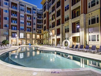 Resort Inspired Pool with Sundeck Resort Inspired Pool with Sundeck at LaVie Southpark, Charlotte, NC
