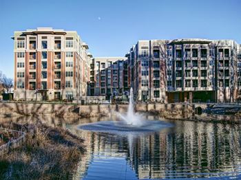 Pond view at LaVie Southpark, Charlotte, NC