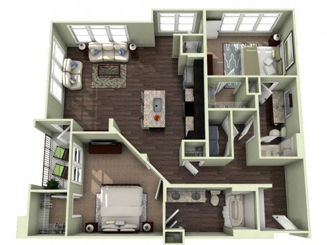 CARNEGIE Floor Plan CARNEGIE Floor Plan at LaVie Southpark, Charlotte