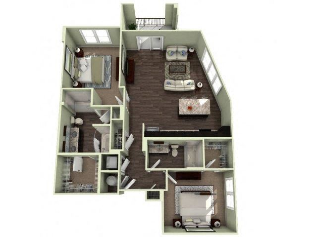 GRANDOVER Floor Plan GRANDOVER Floor Plan at LaVie Southpark, North Carolina