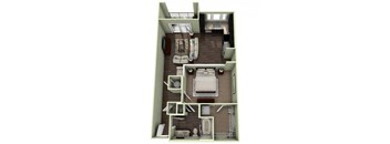 750 Square-Feet1 bedroom 1 bathroom PIEDMONT Floor Plan at LaVie Southpark, Charlotte, 28209