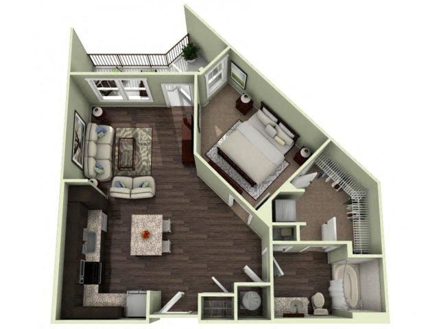 POLK Floor Plan POLK Floor Plan at LaVie Southpark, Charlotte, 28209