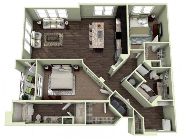 SANDERLING Floor Plan SANDERLING Floor Plan at LaVie Southpark, North Carolina