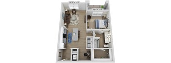 Elwood Indian Trail Apartments 3D Floor Plan A4HC