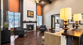 Clubhouse With Fireplace at Centerview at Crossroads, Raleigh