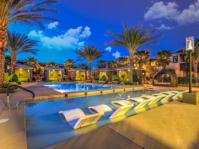 Twilight Pool at Lyric Apartments, Las Vegas