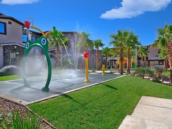 Green Courtyard With Fountains Property Image