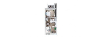 635 Square-Foot A1B Floor Plan at Indigo Apartments, Morrisville, NC
