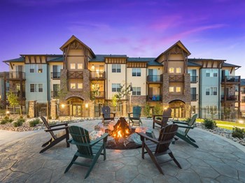 Warm Fireplace With Sitting Chair Warm Fireplace With Sitting Chairat Montane, Parker, Colorado - Photo Gallery 3