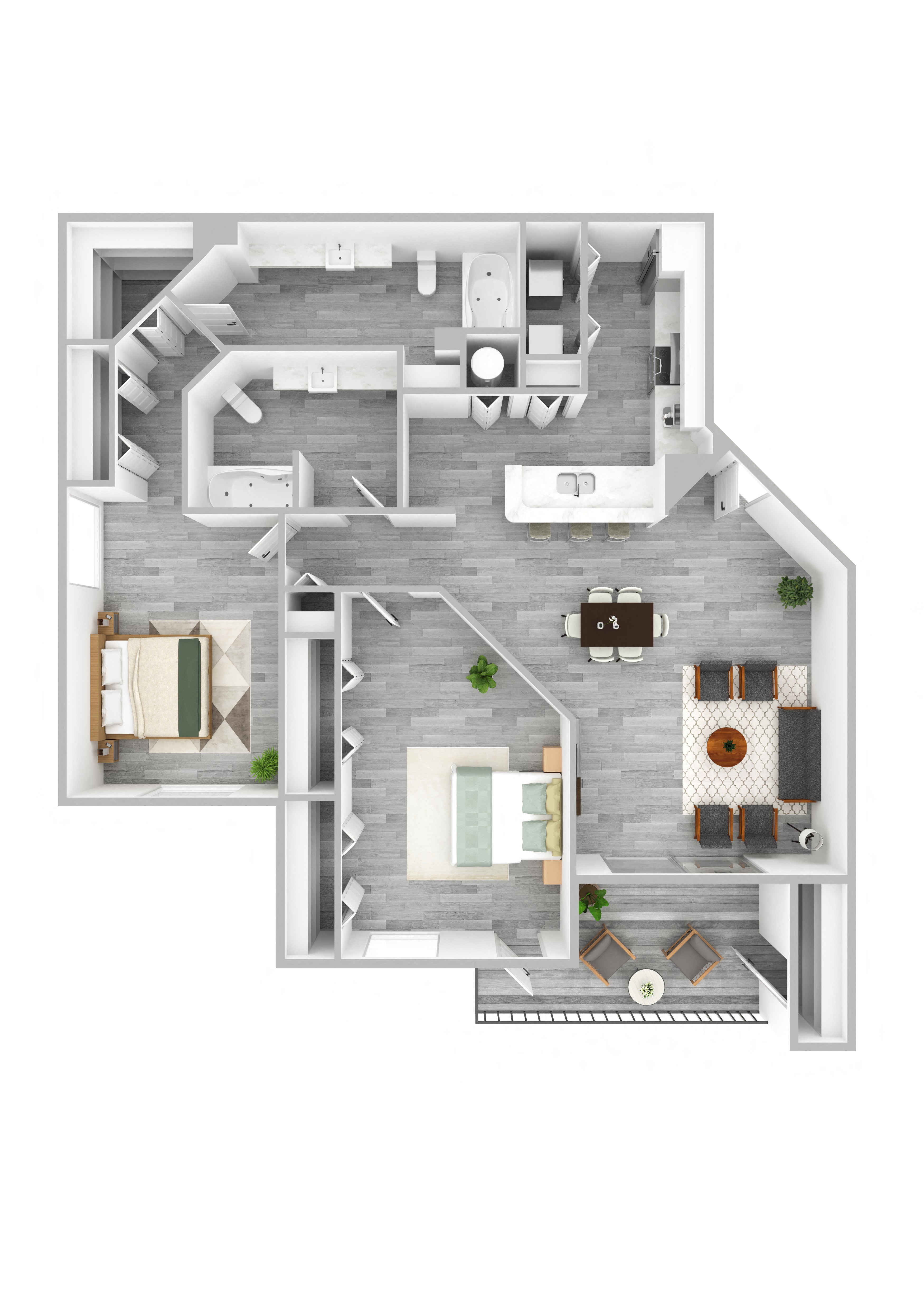 The Preserve at Westchase B2 Renovated 3D Floor Plan