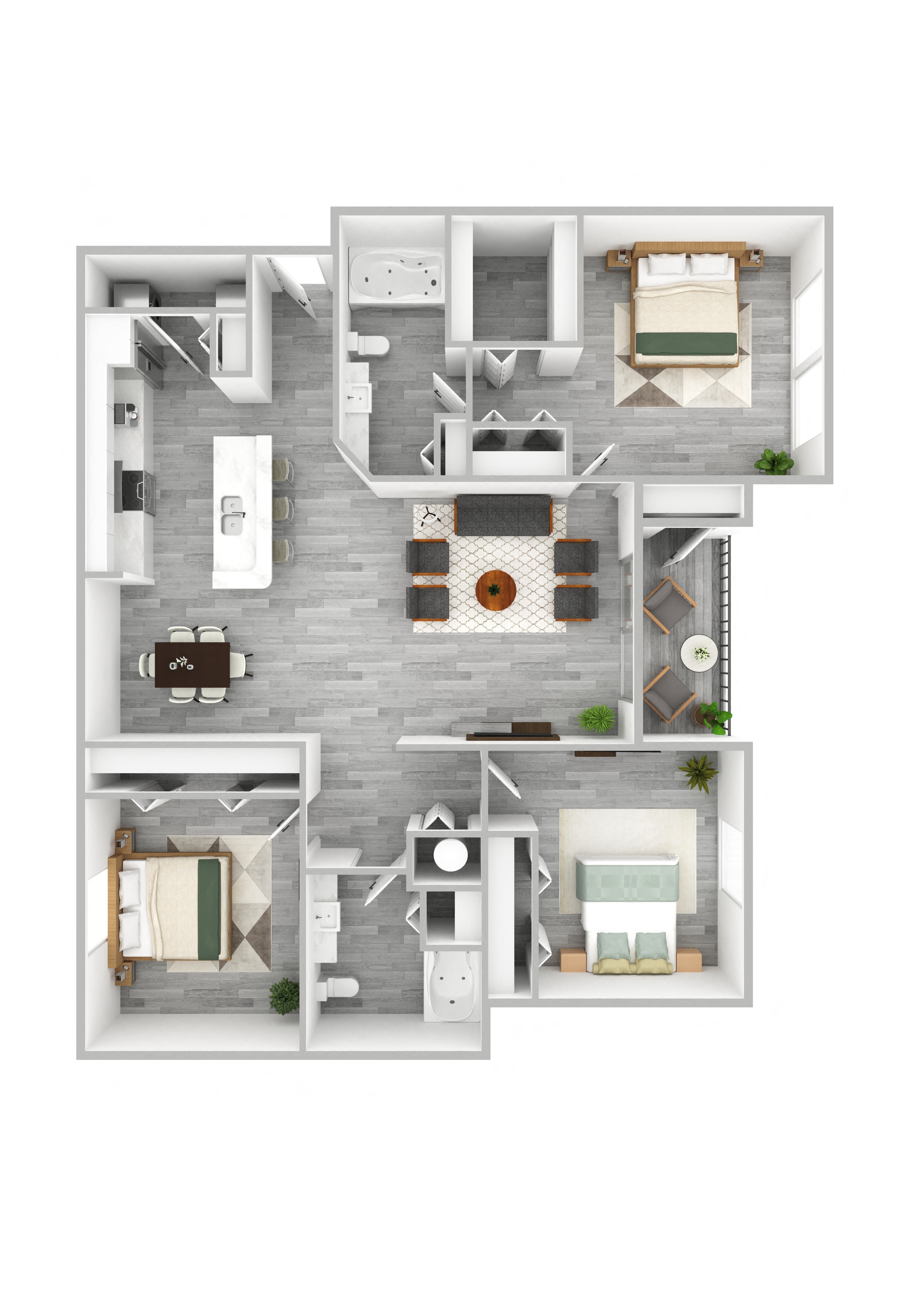 The Preserve at Westchase C1 3D Floor Plan