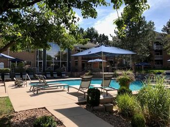 Sundeck and Outdoor Lounge at The Bluffs at Highlands Ranch, Colorado