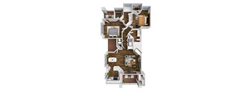 The Bluffs at Highlands Ranch Apartments in Highlands Ranch, Colorado Redstone Floor Plan