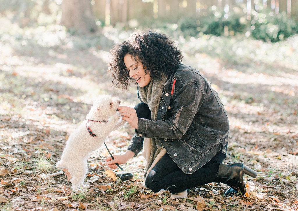 Resident Playing with Puppy at Montane, Parker, CO, 80134