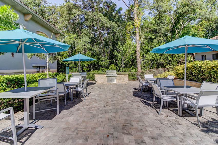 Courtyard With Bbq Area Courtyard With Bbq Area at The Preserve at Westchase, Tampa, FL