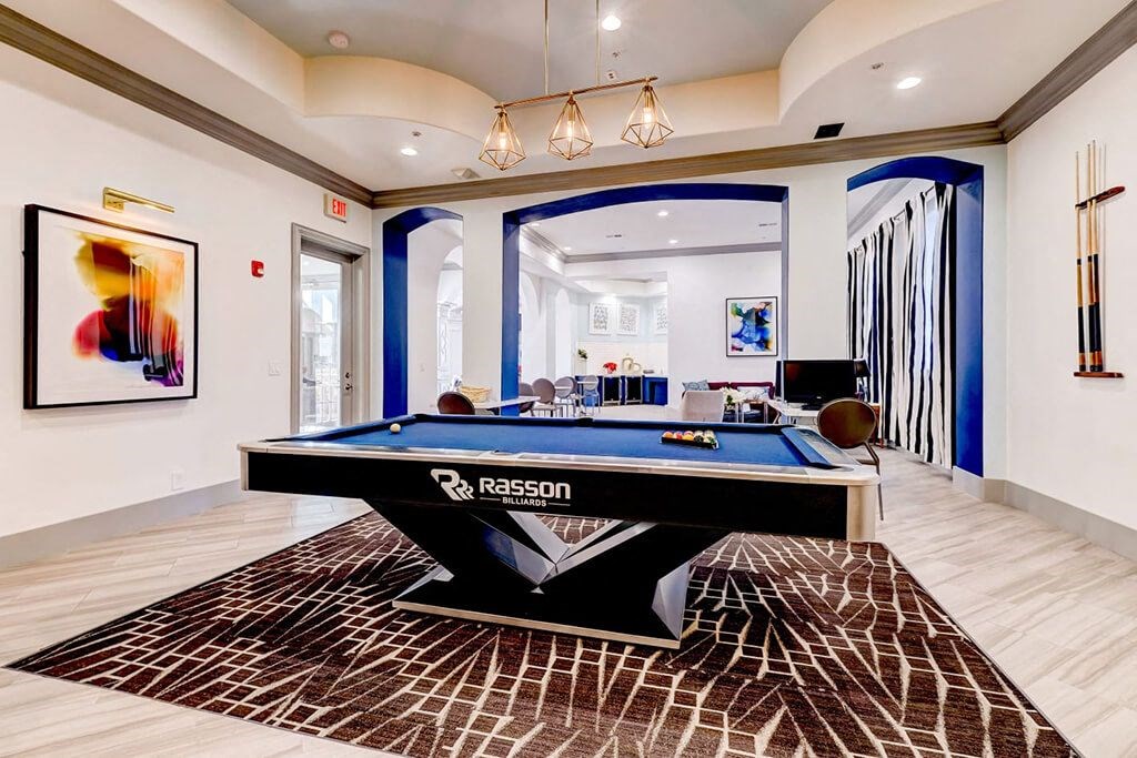 Games Room with Billiards at Landing at Round Rock, Round Rock, Texas