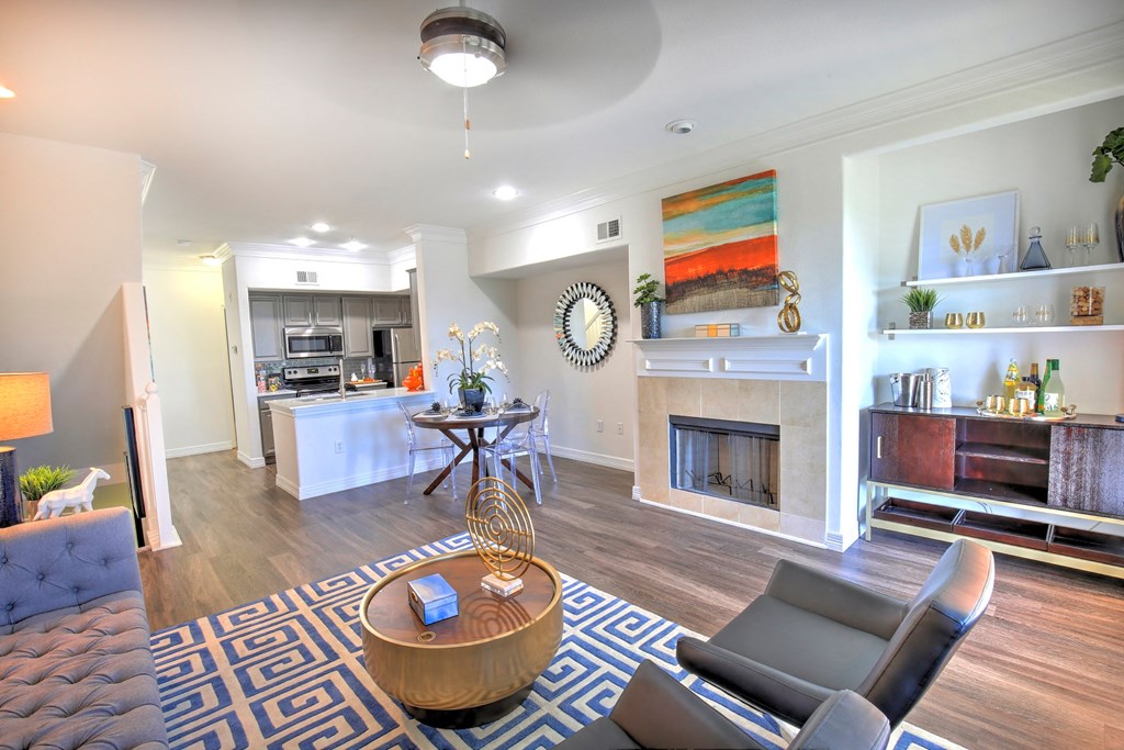 living room at Landing at Round Rock, Round Rock, TX, 78681