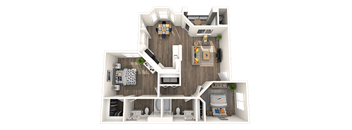 2A Floorplan at Octave Apartments, Las Vegas, NV