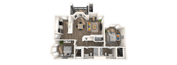 2B Floorplan at Octave Apartments, Las Vegas, 89123