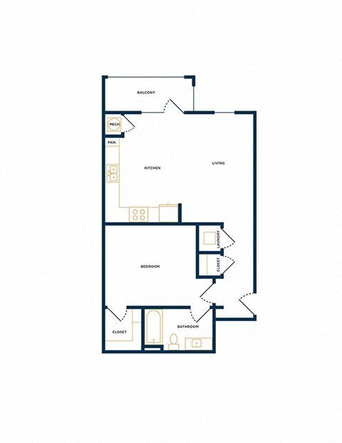 Loft Studio Floorplan at Folksong Apartments, Georgia 30542