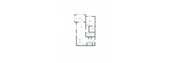 A1 One Bedroom One Floorplan at Folksong Apartments, Flowery Branch, GA 30542
