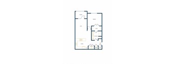 A2-HC One Bedroom One Floorplan at Folksong Apartments, Flowery Branch, Georgia