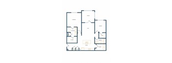 B1.1 Two Bedroom Two Floorplan at Folksong Apartments, Georgia 30542