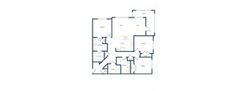 C2 Two Bedroom Two Floorplan at Folksong Apartments, Flowery Branch, GA
