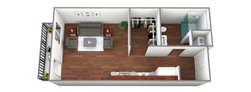 Mississippi Floorplan at Liffey on Snelling, Minnesota