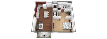 Shamrock Floorplan at Liffey on Snelling, St. Paul, 55104