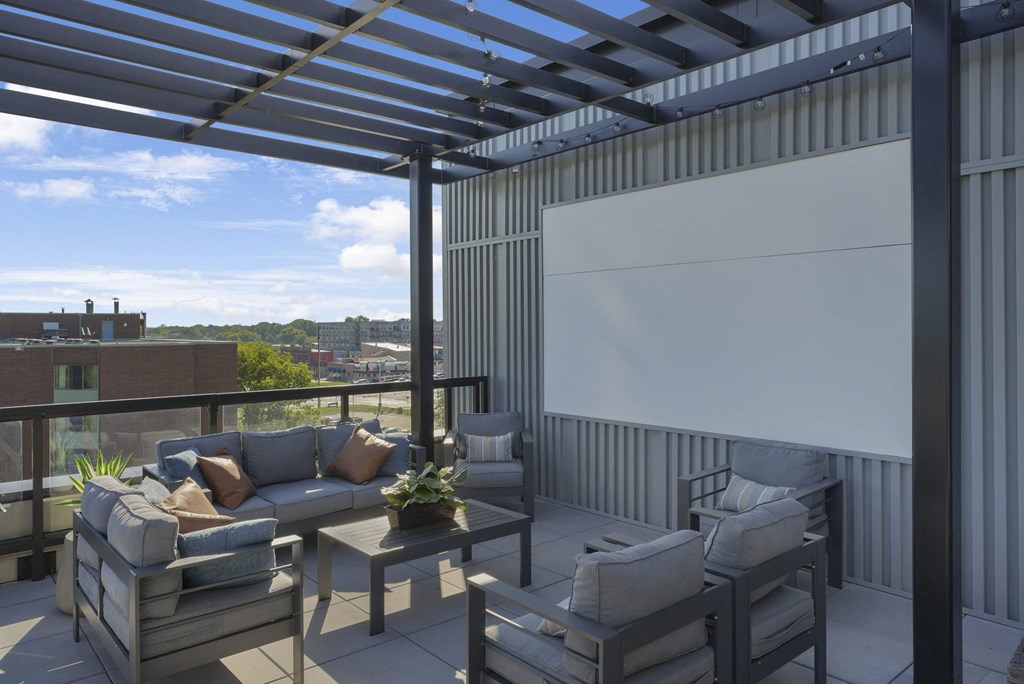 SkyDeck Projector Screen at Shakopee Flats, Shakopee, MN