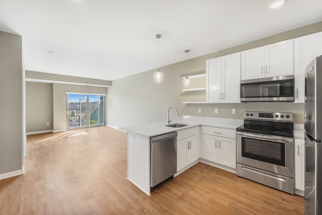 Fully Equipped Kitchen With Modern Appliances at Shakopee Flats, Minnesota