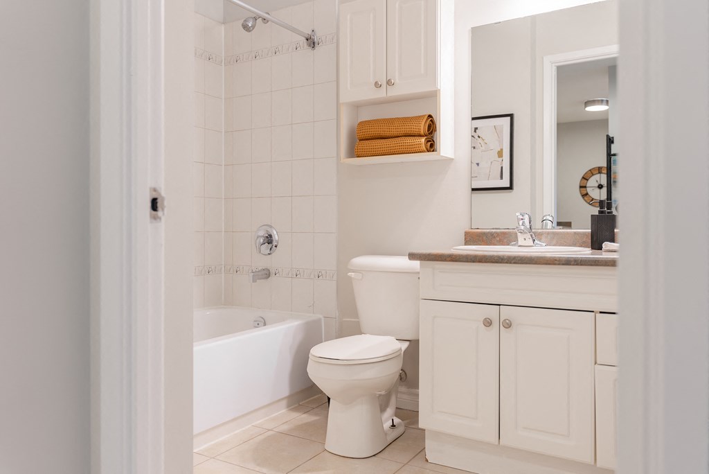 a bathroom with a toilet and a tub and a sink