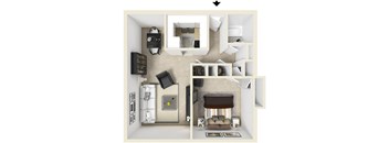 a floor plan of a 1 bedroom apartment at the crossings at white marsh apartments in white marsh