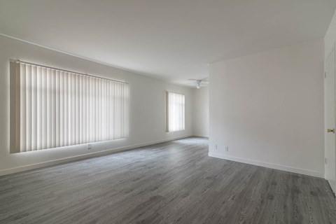 Living room with large window