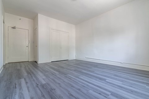 Entry door, Living room with closet