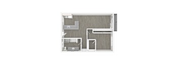 3D - 1 Bedroom layout