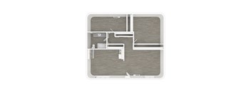 3D 2 bedroom Floor layout.