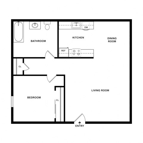 1 bedroom Floor Plan
