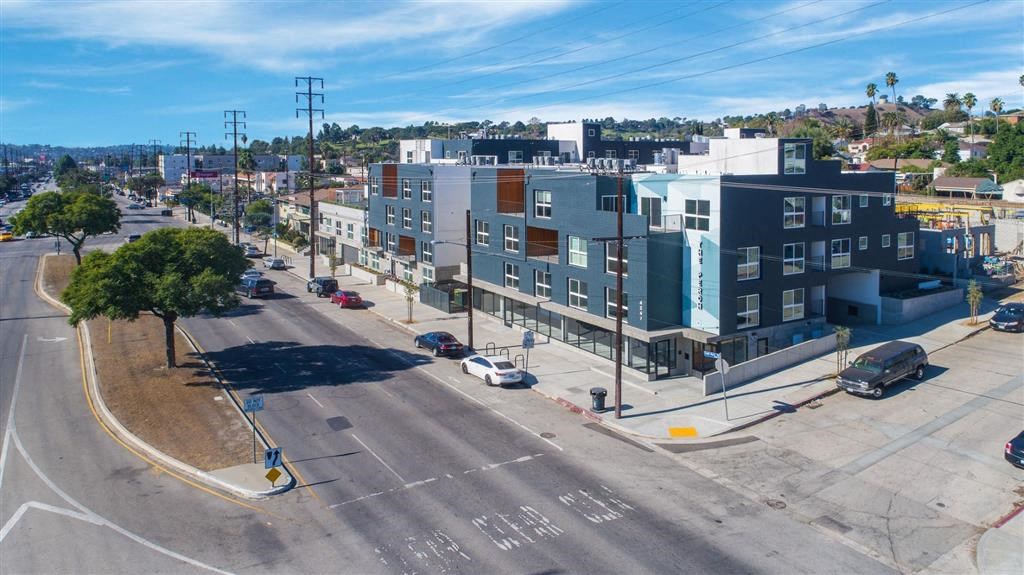 aerial view of building at the perch, Los Angeles