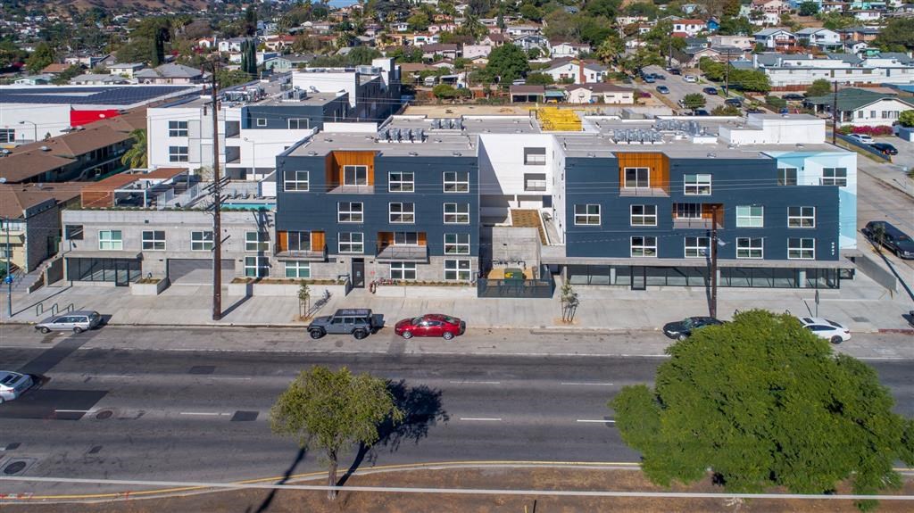 aerial view of building at the perch, Los Angeles California