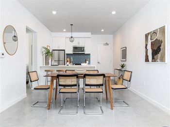 furnished dining room at the perch, California, 90065